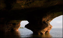Sand Island sea cave, Apostle Islands National Lakeshore, Wisconsin, Lake Superior