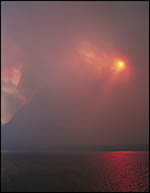 Trapper Creek Forest Fire from Grinnell Point, Glacier National Park, MT