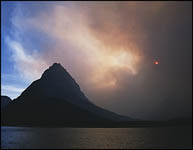 Trapper Creek Forest Fire from Grinnell Point, Glacier National Park, MT