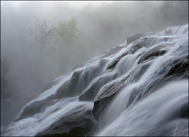 Bond Falls in the mist, Upper Michigan