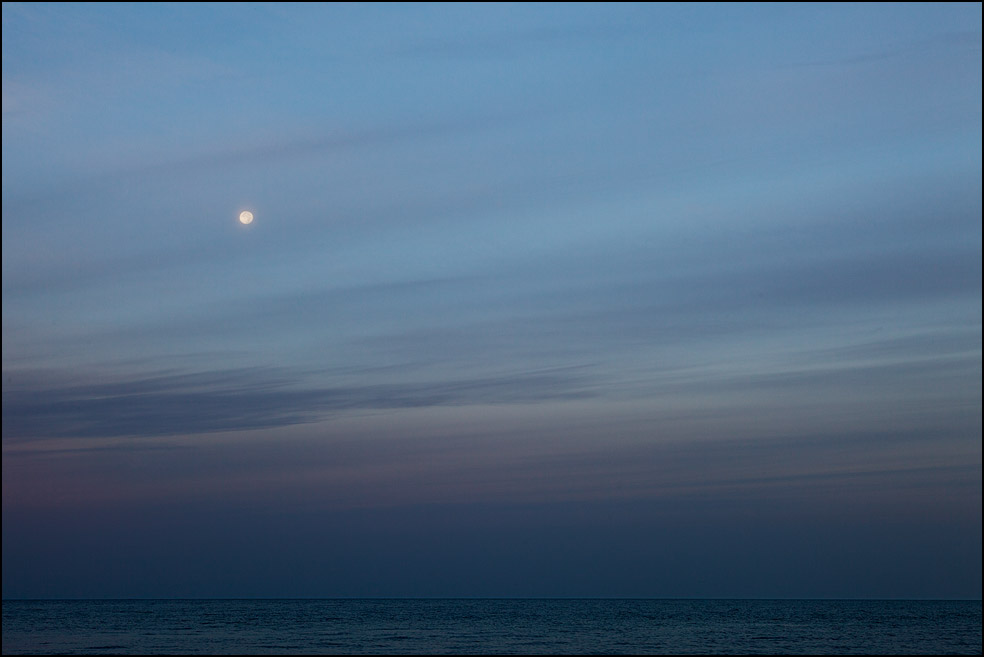 Lake Superior Moonset, Presque Isle, Upper Michigan