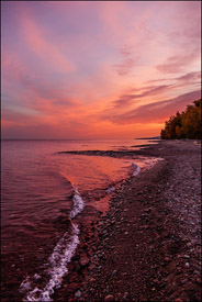 Sunrise near Presque Isle, Upper Michigan