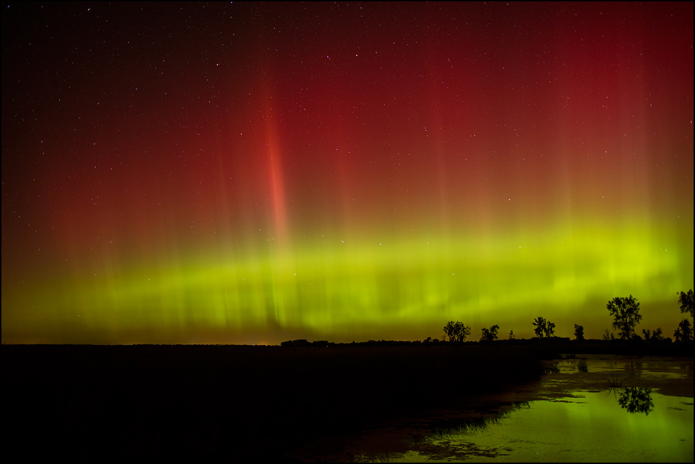 Northern light near Oshkosh, Wisconsin