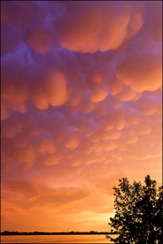 Mamatus clouds at sunset, Oshkosh, Wisconsin