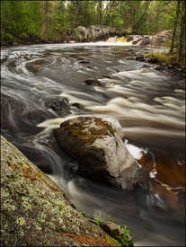 Upper Dave's Falls waterfall in northern Wisconsin