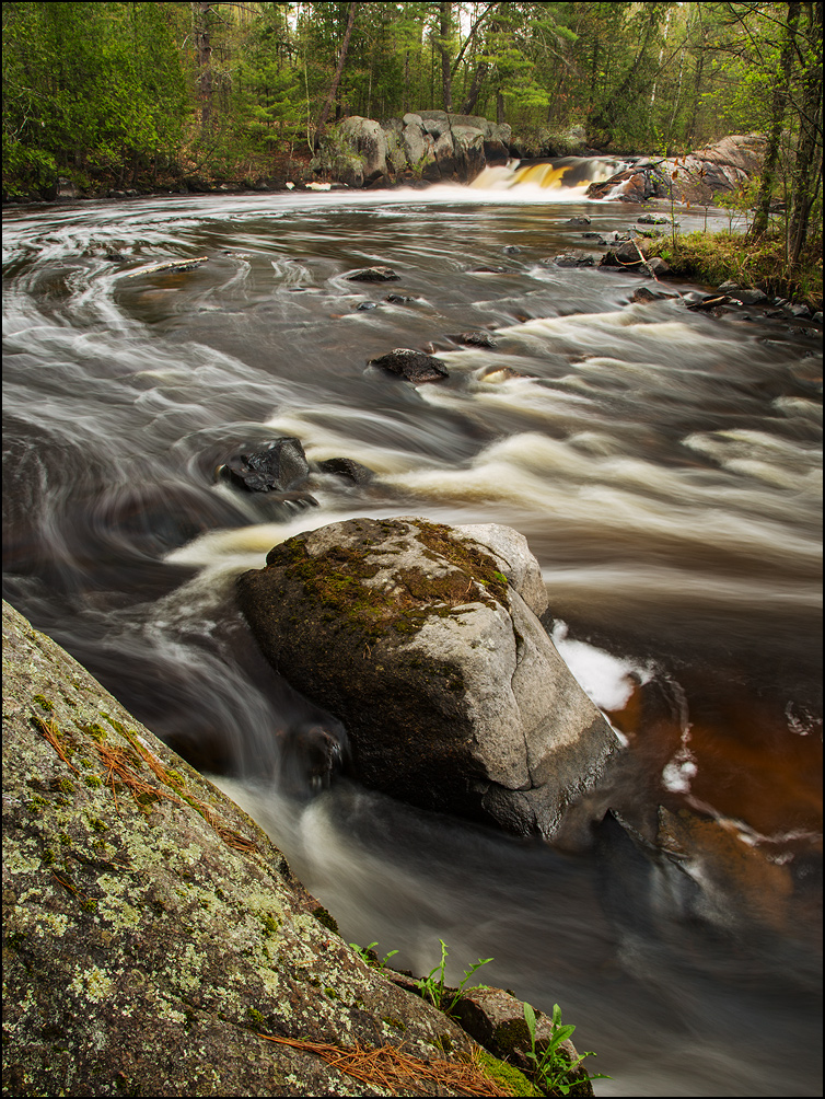 Upper Dave's Falls waterfall in northern Wisconsin