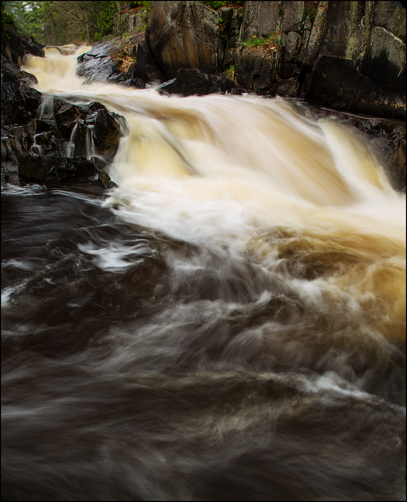 Dave's Falls Waterfall in northern Wisconsin in Spring