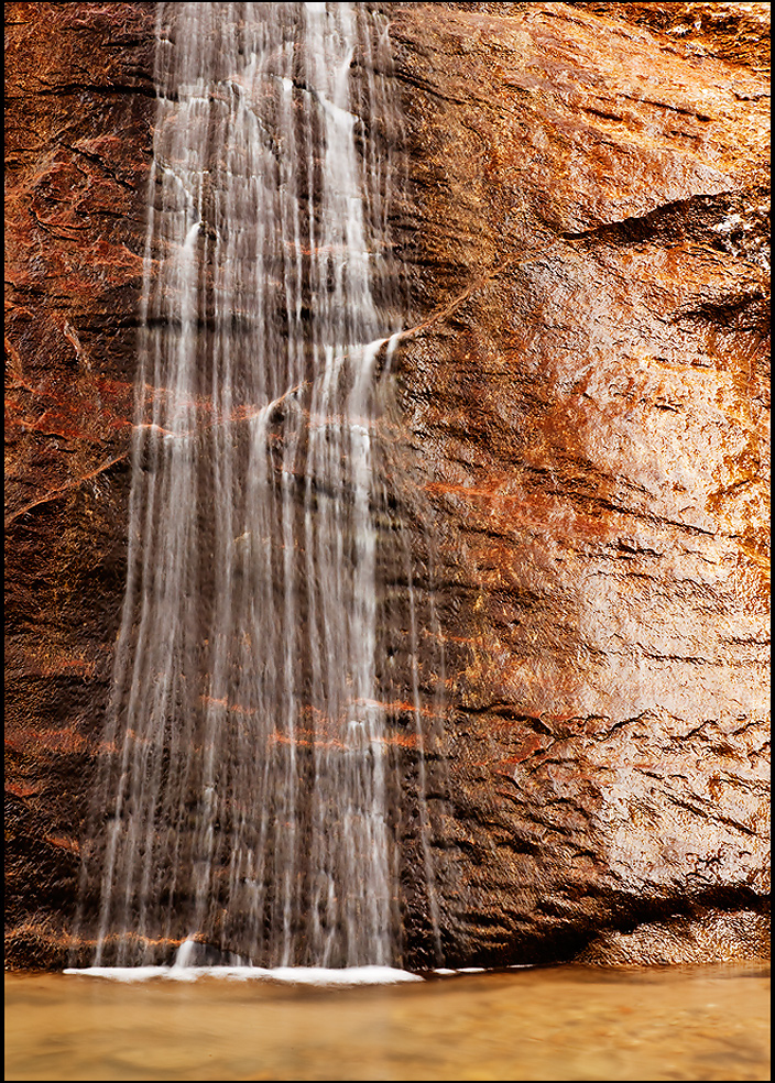 Waterfall, the Narrows, Zion National Park, Utah