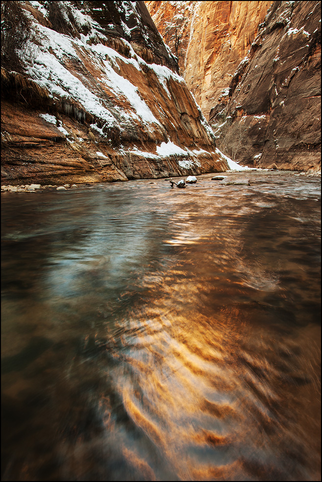 The Narrows in Winter, Zion National Park, Utah