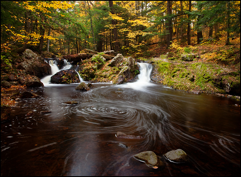 Overlooked Falls Waterfall, Porcupine Mountains Wilderness State Park, Upper Michigan, Picture