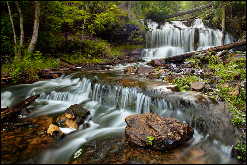 Wagner Falls waterfall picture near Munising, Upper Michigan