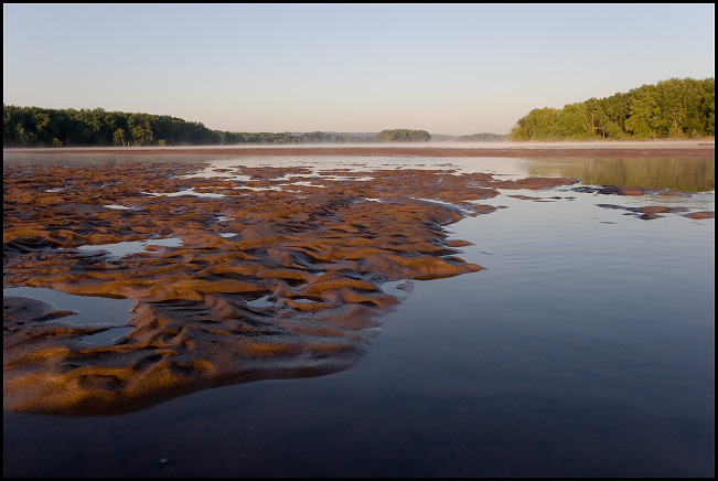 Rippled sand bar on the Wisconsin River near Portage