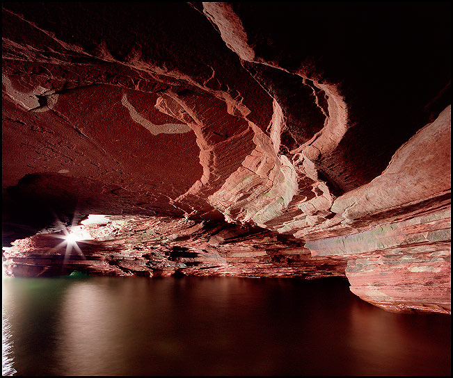 Swallow Point sandstone sea cave, Sand Island, Apostle Islands National Lakeshore, Wisconsin, Lake Superior